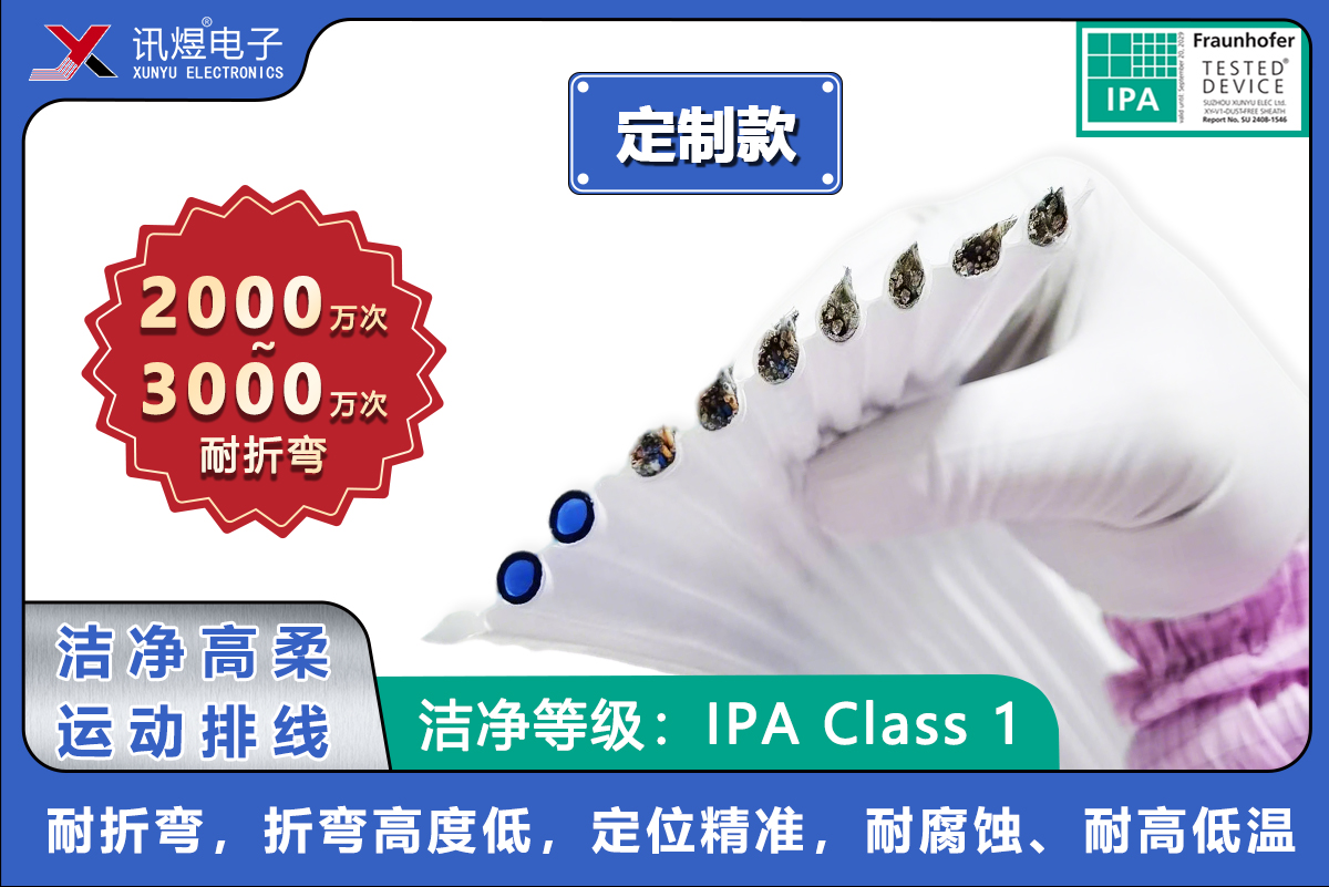 訊煜潔凈高柔運動排線(定制款)<br>耐折彎達2000~3000萬次以上